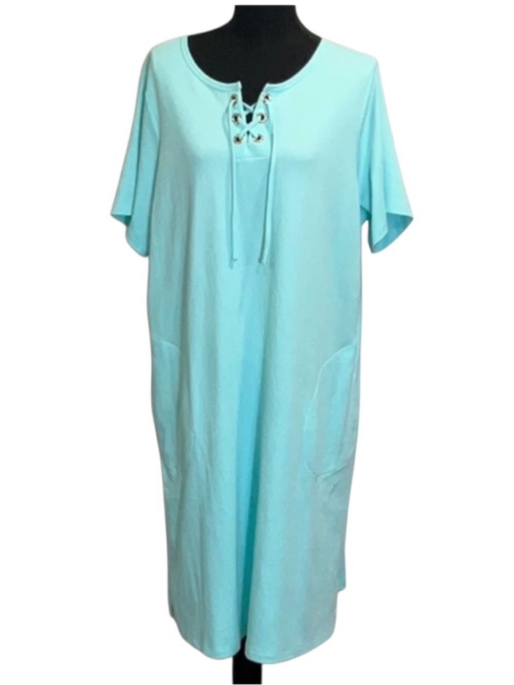 Quacker Factory Lace Up Dress EUC